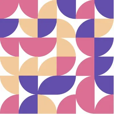 a grid of randomly rotated quarter circles